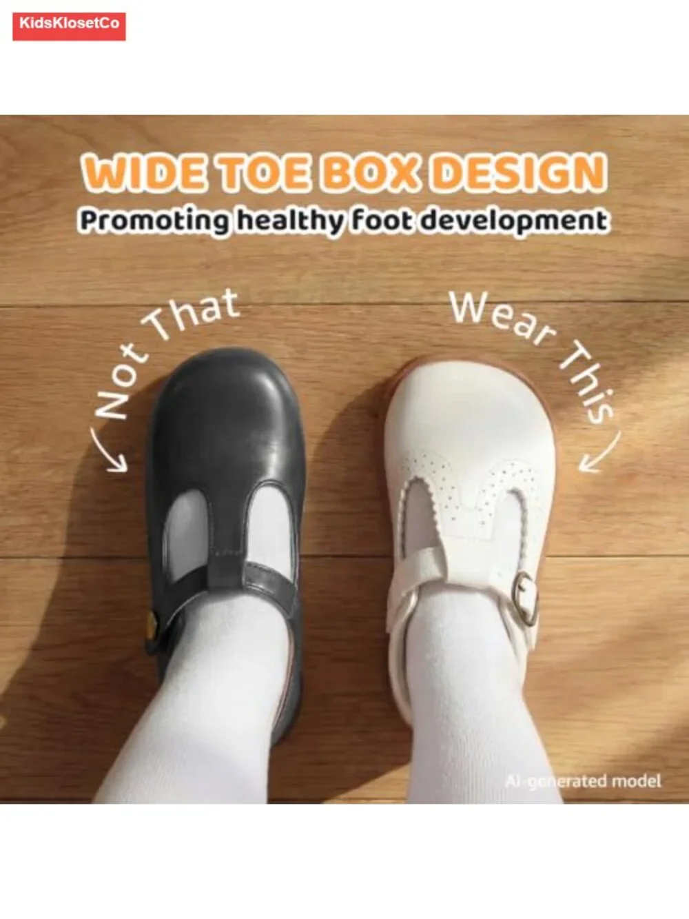 Zero Drop Barefoot Toddler Mary Jane Dress Shoes with Wide Toe Box